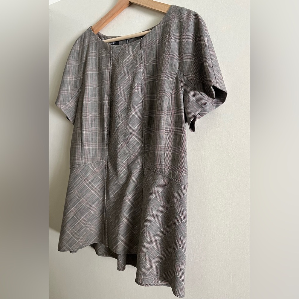 Lafayette 148 Short Sleeve Plaid Window Pane Blouse - Picture 3 of 10